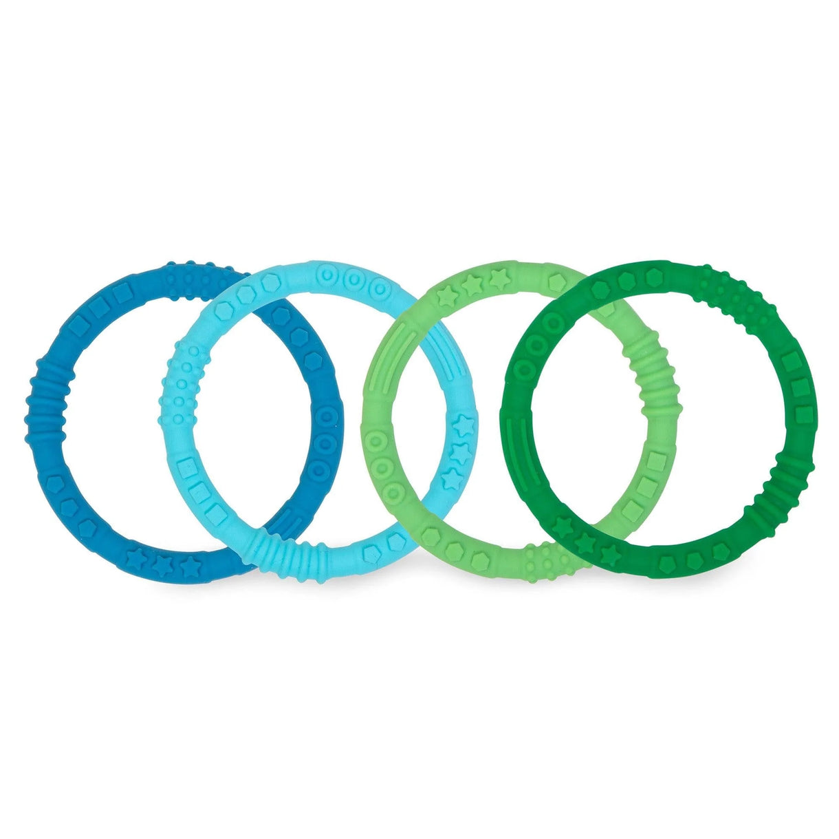 Bumkins Silicone Teething Rings 4 Pack