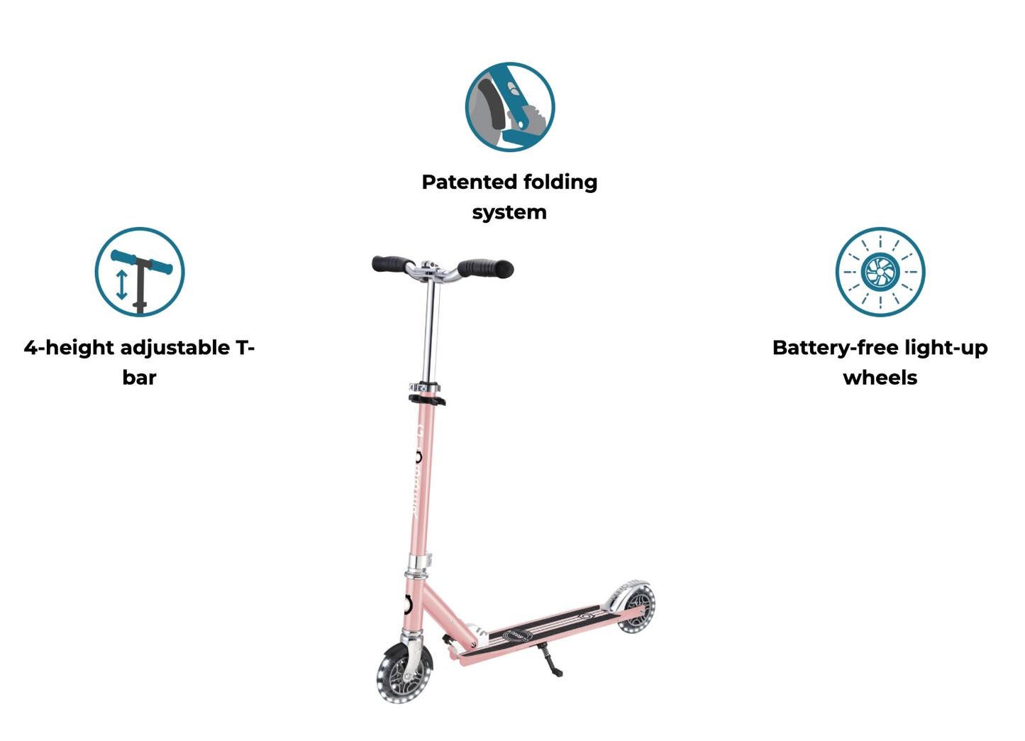 Globber Foldable 2 Wheel Scooter - Flow Element Lights