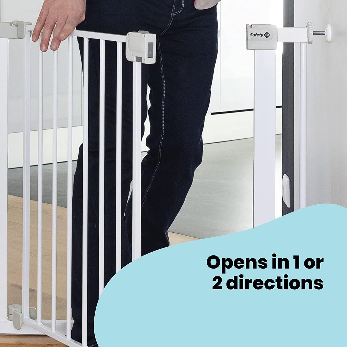 Safety 1st U-Pressure Fit SecureTech Metal Baby Gate