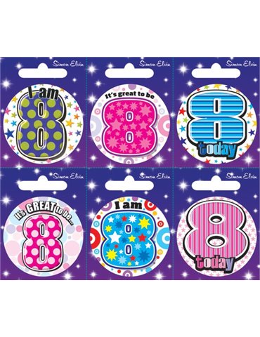 8th Birthday Badges