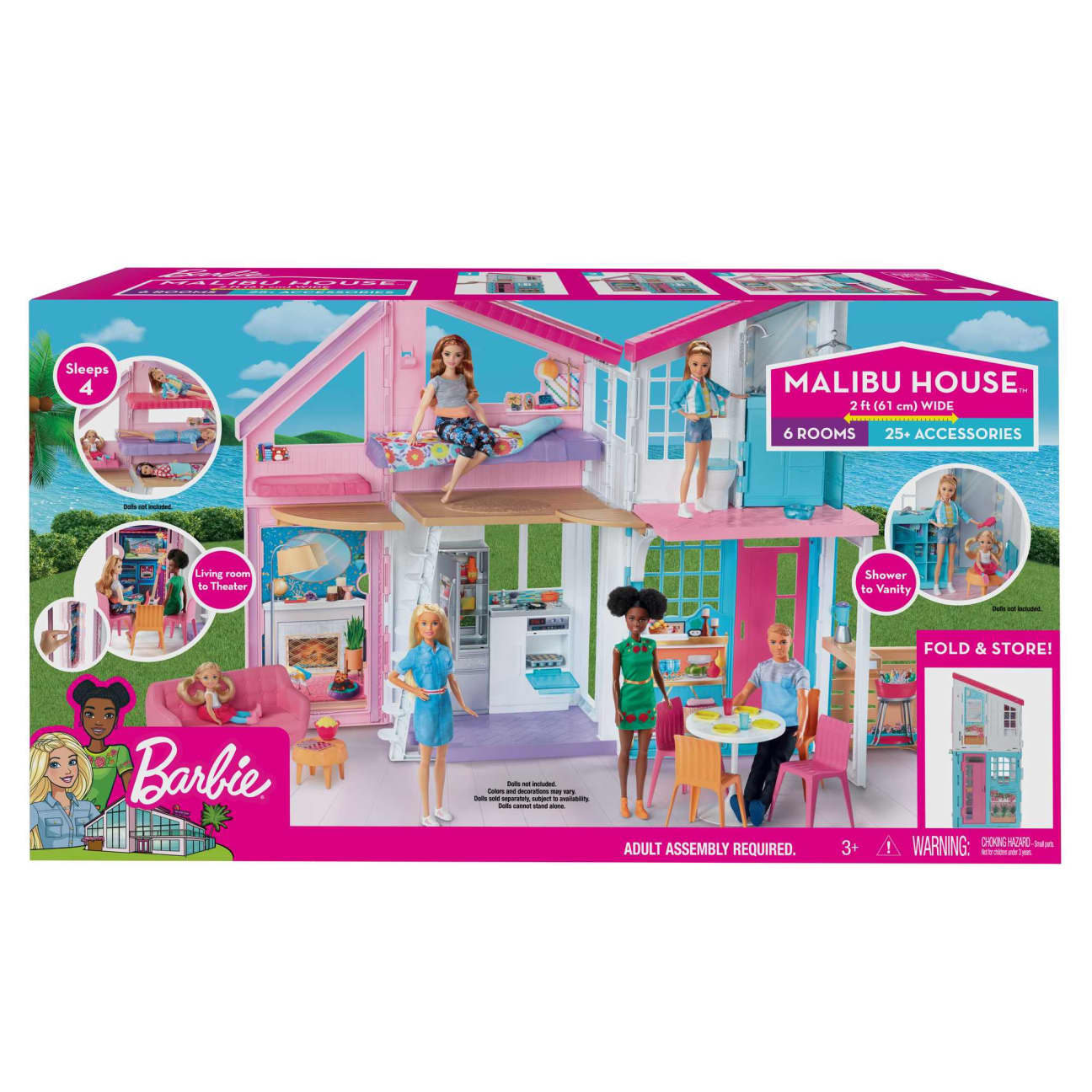 Barbie Malibu House Dollhouse Playset