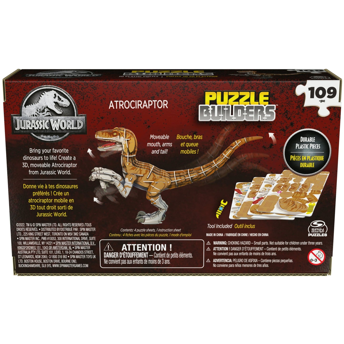 Jurassic World 3D Plastic Puzzle