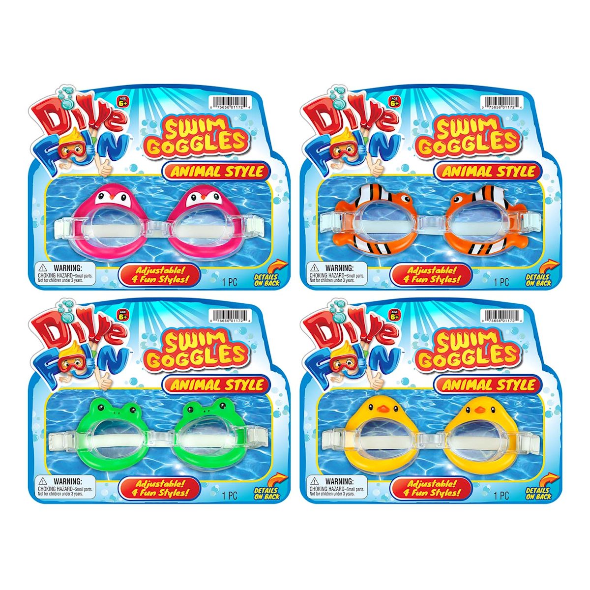 Dive Fun Animal Style Swim Goggles