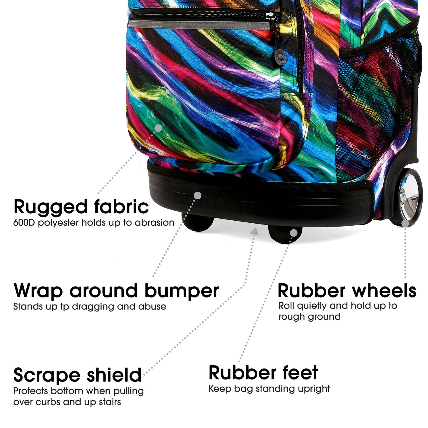 Jworld Sunrise Rolling Backpacks and Lunch Bags