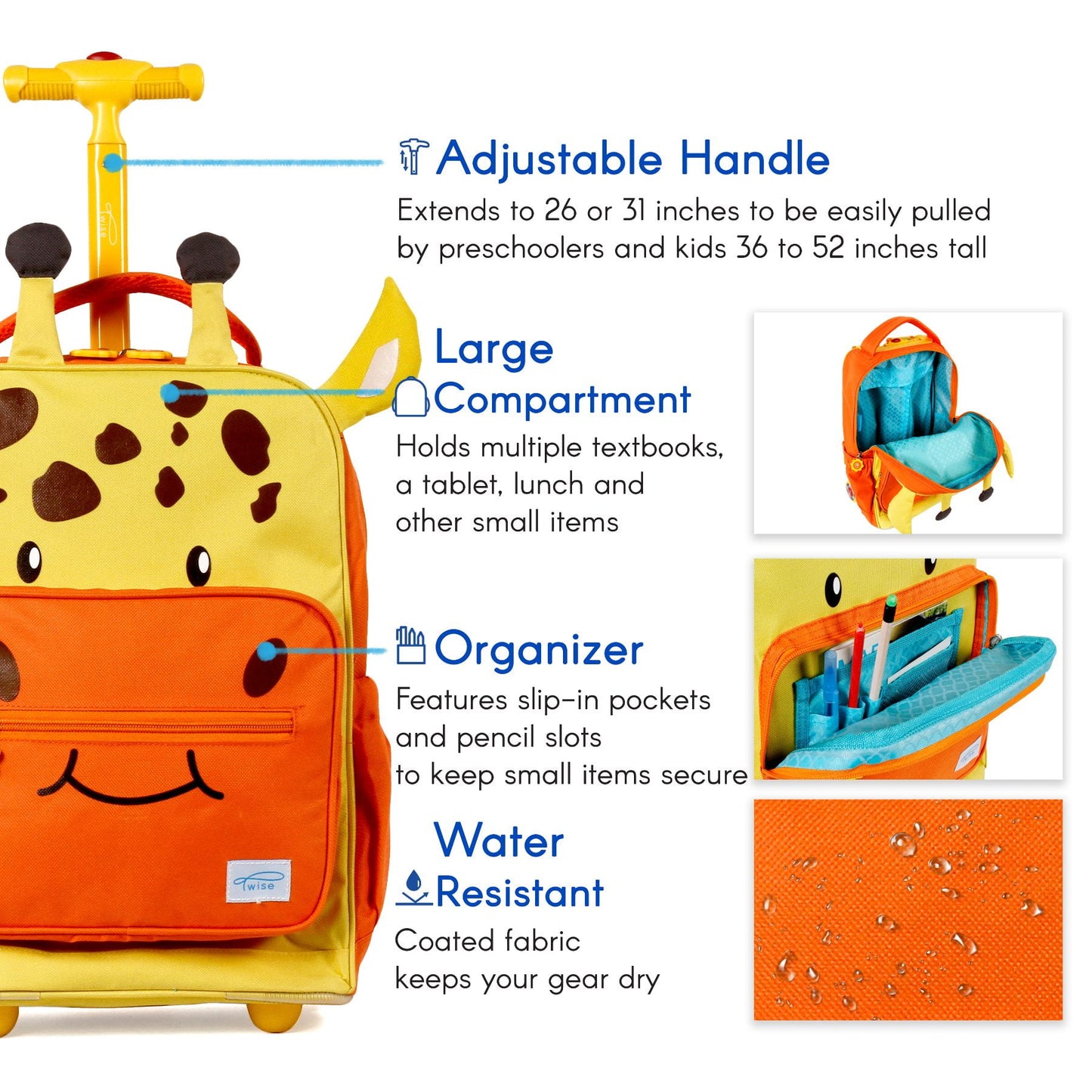 Jworld Sidekick Rolling Backpacks and Lunch Bags