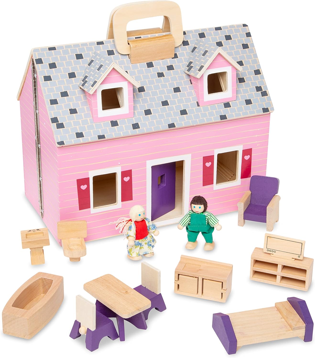 Fold & Go Wooden Dollhouse