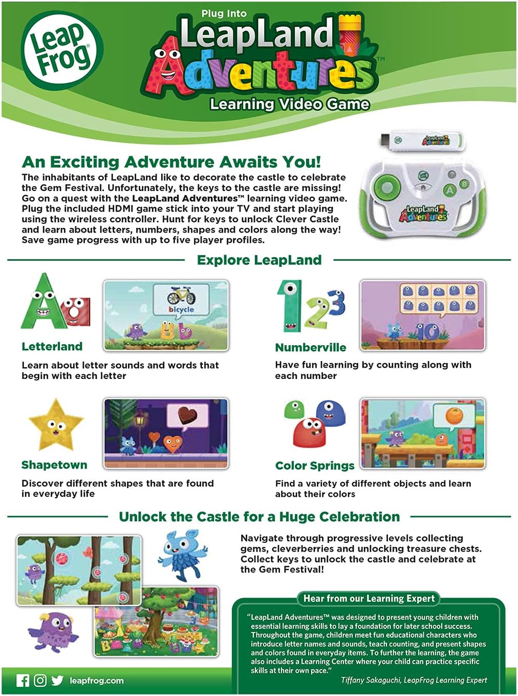 Learning Video Game - LeapFrog Leapland Adventure