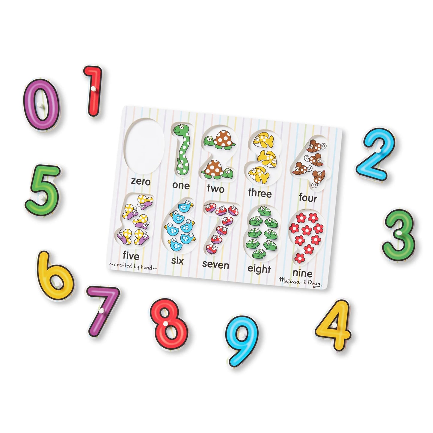 Lift & See Numbers Peg Puzzle