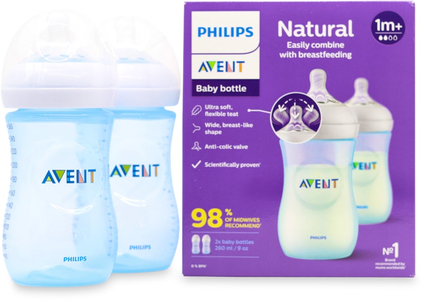 Philips Avent Natural Feeding Bottle 1 Month+ (2 Pack)
