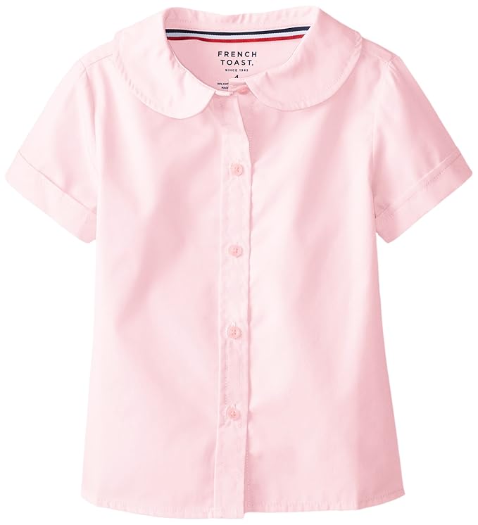 French Toast Short Sleeve Peter Pan Collar Blouse