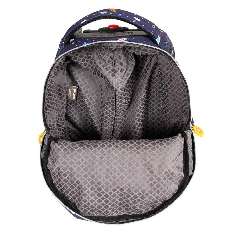 Jworld Light Up Wheels Lollipop Rolling Backpack and Lunch Bag