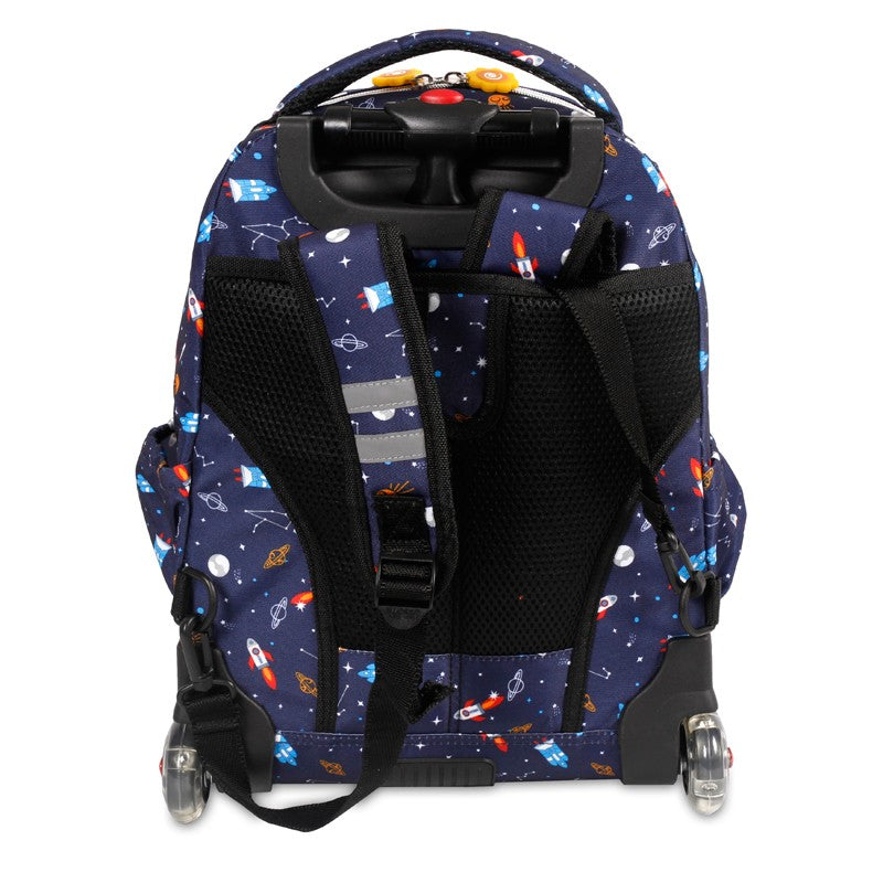 Jworld Light Up Wheels Lollipop Rolling Backpack and Lunch Bag