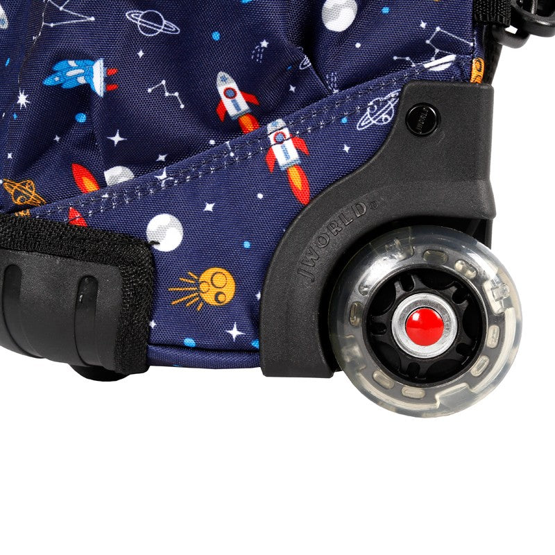 Jworld Light Up Wheels Lollipop Rolling Backpack and Lunch Bag