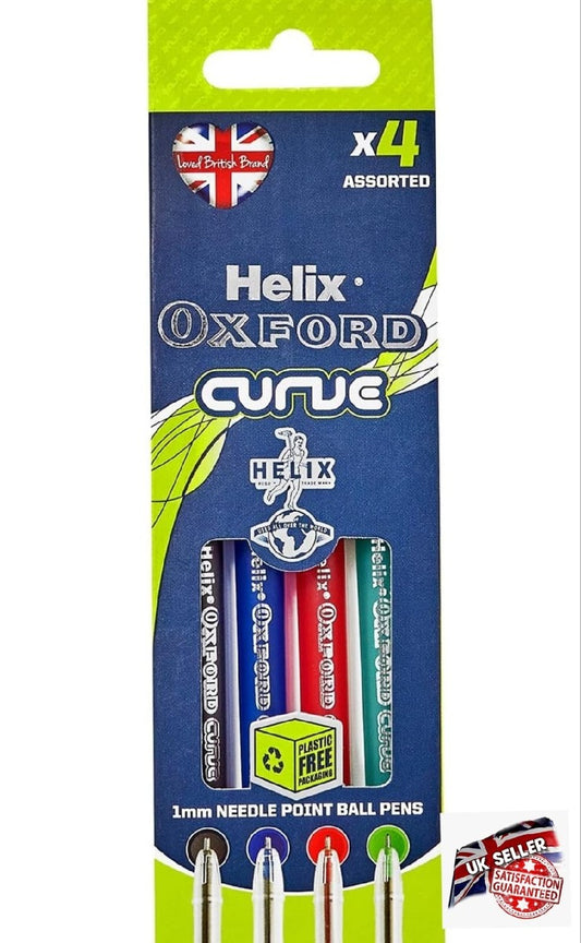 Helix Oxford Curve Assorted Ball Point Pens