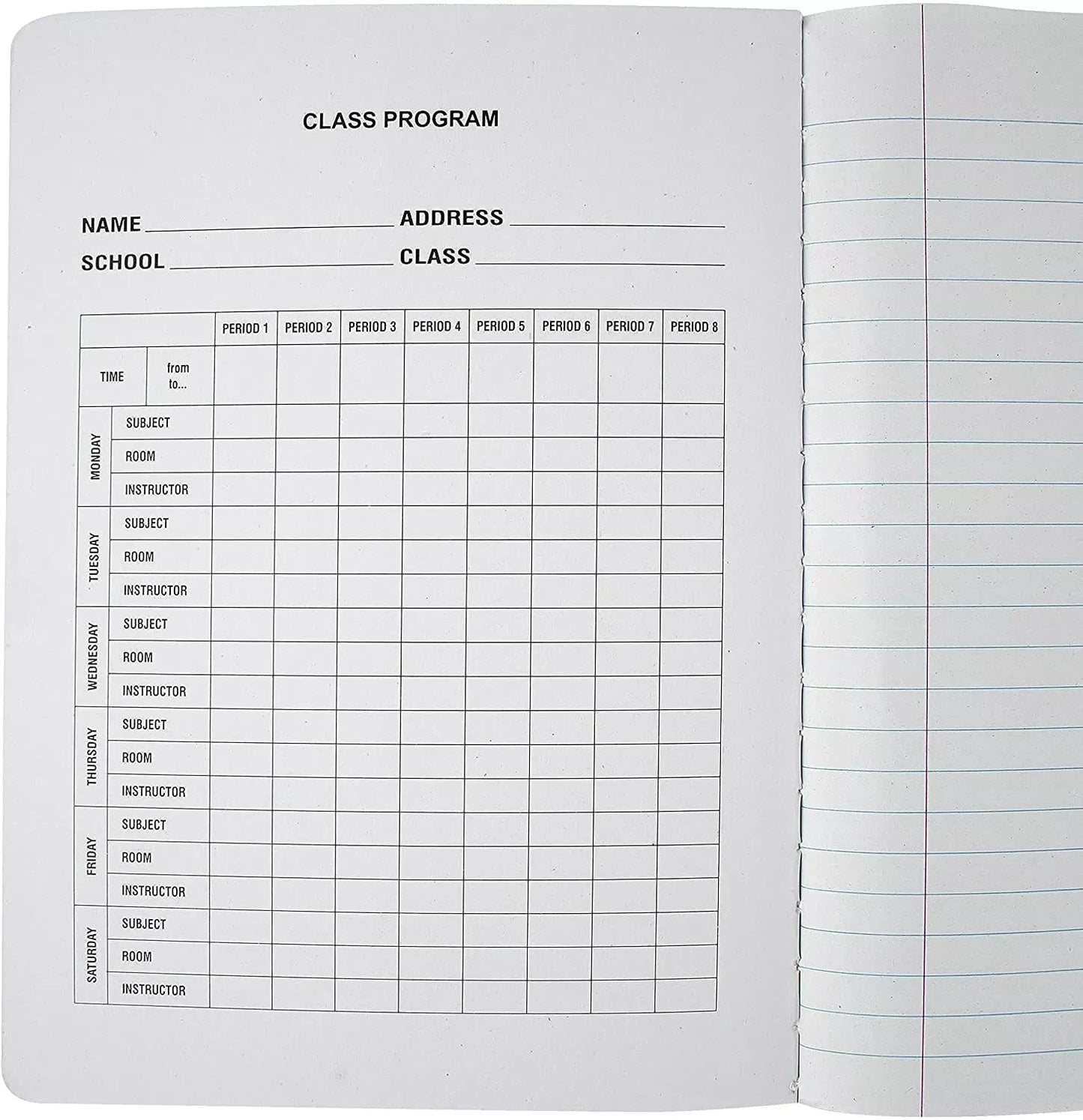 Wide Ruled Composition Books