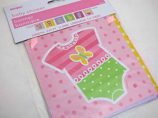 Clothesline Baby Shower Banner