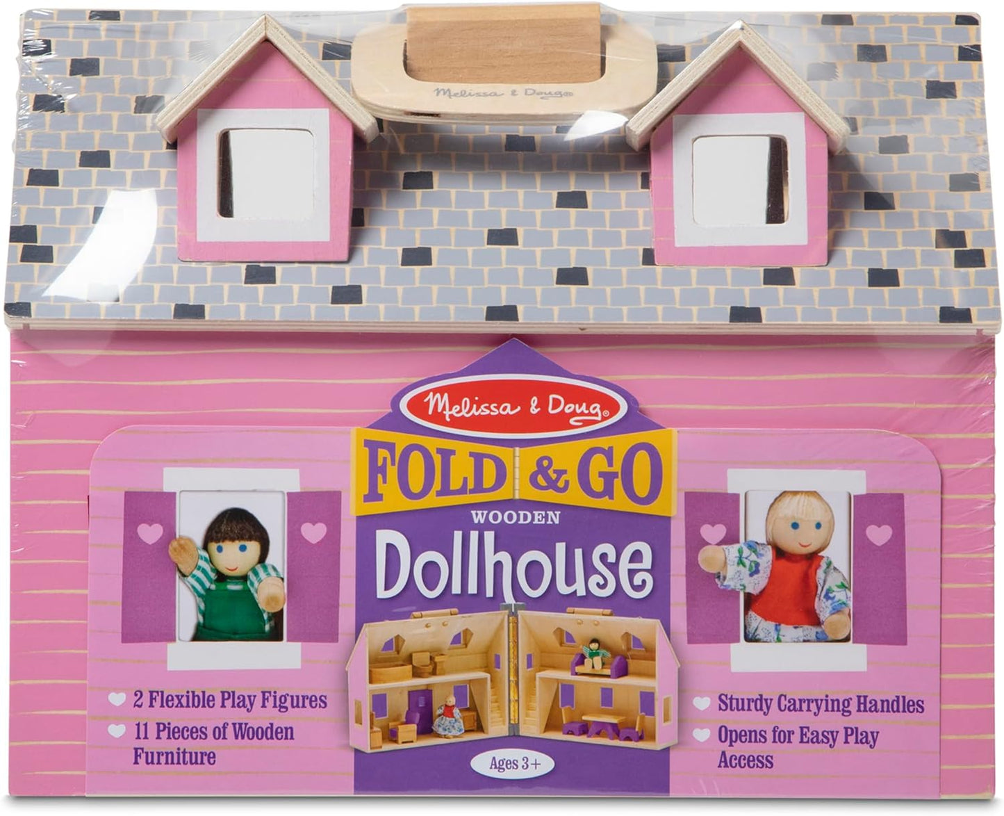 Fold & Go Wooden Dollhouse