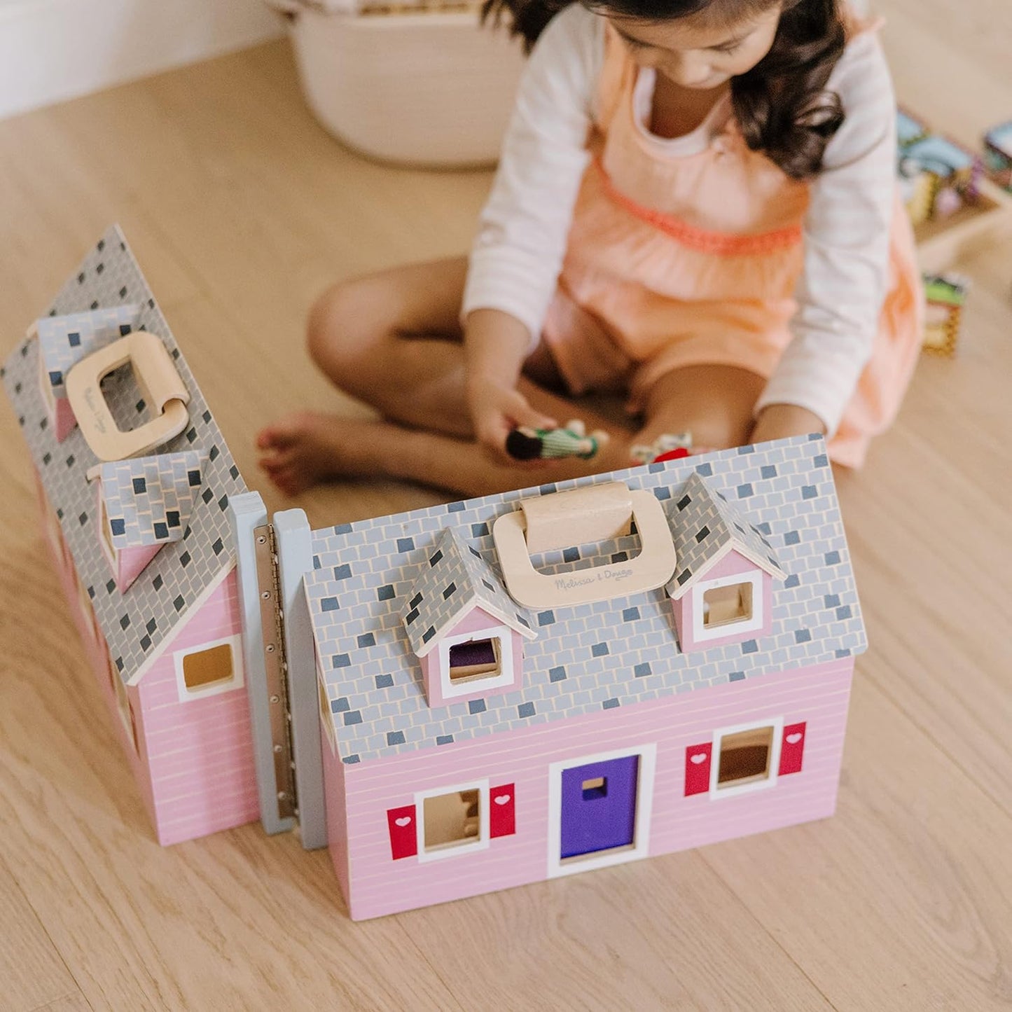 Fold & Go Wooden Dollhouse