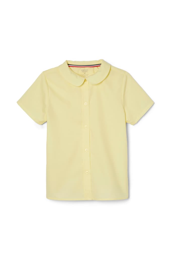 French Toast Short Sleeve Peter Pan Collar Blouse